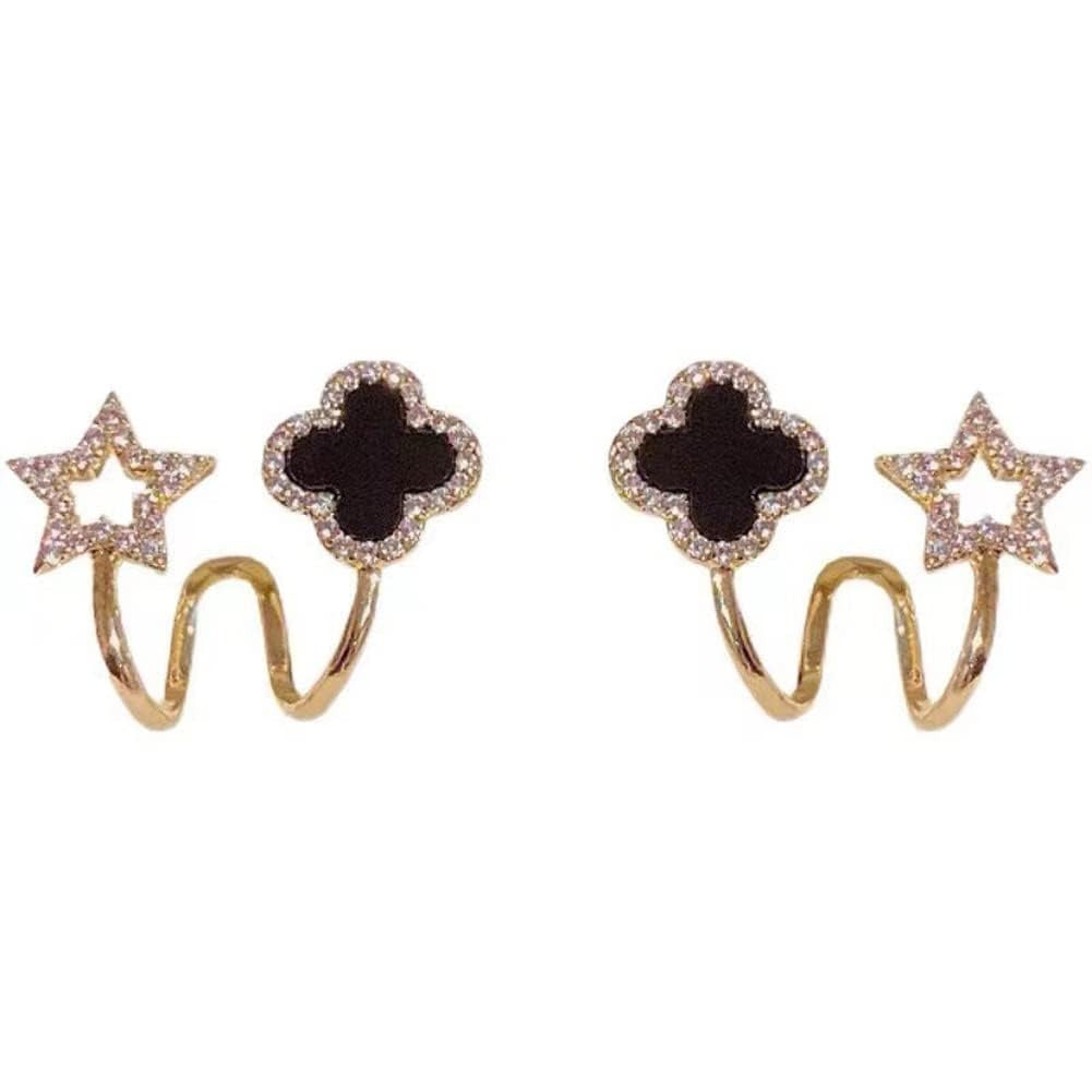 Sparkling Clover Star Earrings